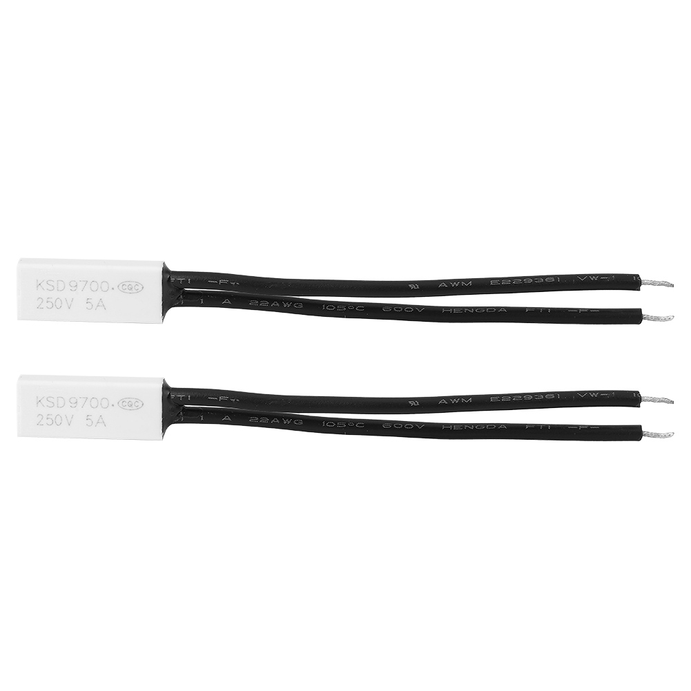 2 Stück Ksd9700 Normalerweise Geschlossener Temperaturregler, Thermoschutz, Kunststoffsonde, 75 °c