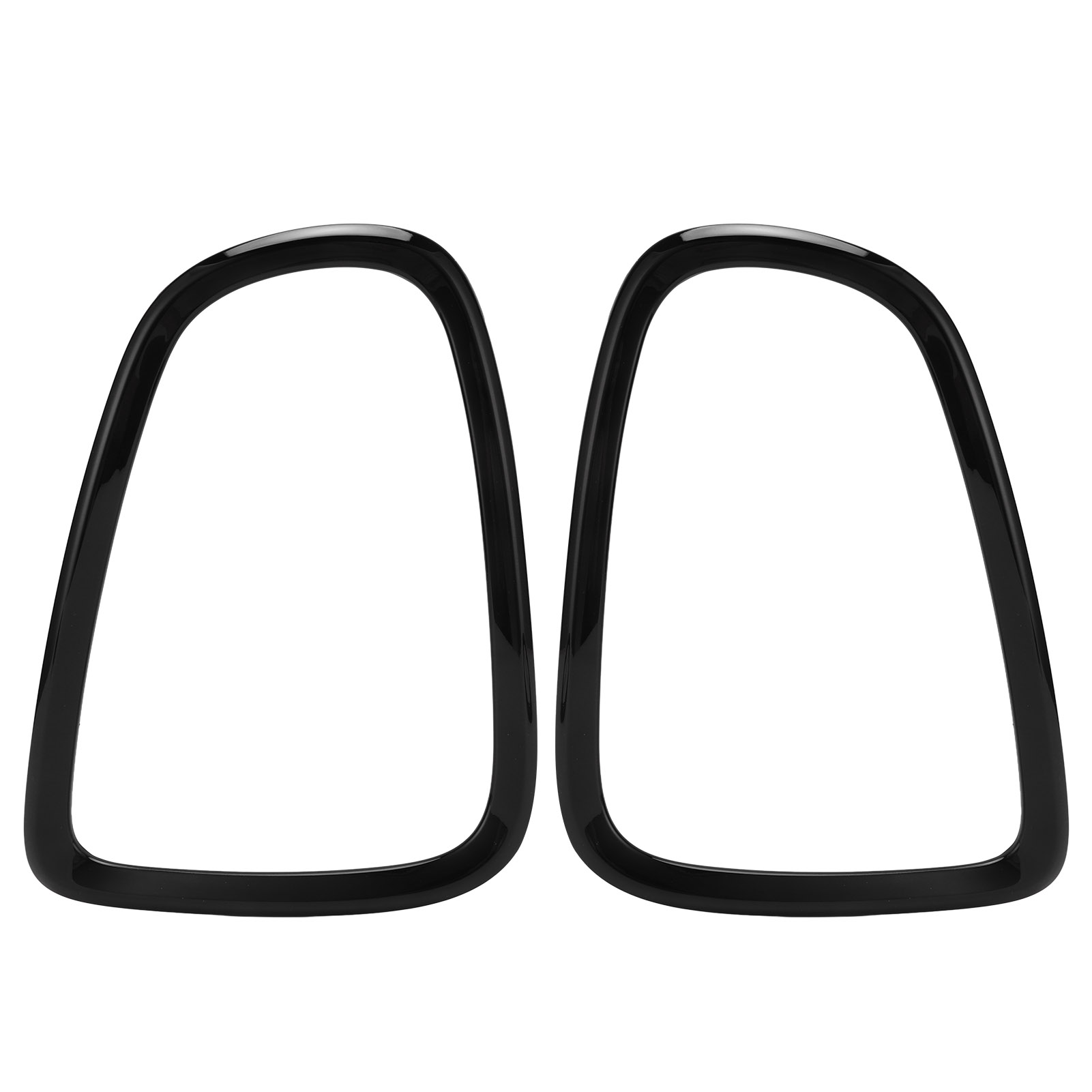 2 Stück Rücklichtabdeckung, Zierleiste, Rückleuchten, Rahmenringe, Blende, Aufkleber, Schutz Für Cooper R56 R57 R58 R59 2007–2014, Glänzendes Schwarz