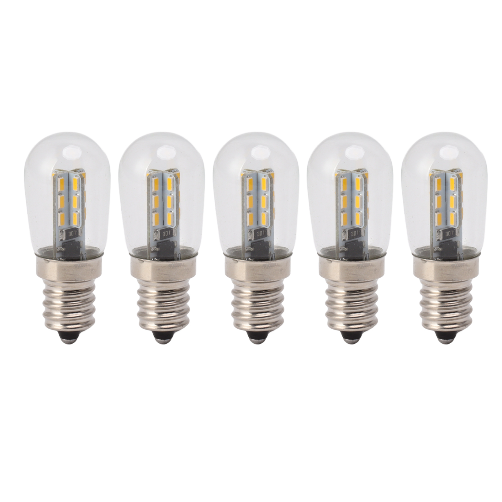 5 Stück E12 Led-lampe, Hohe Helligkeit, 120 V, Kühlschranklampe Mit 24 Stück Perlen Für Kühlschrank