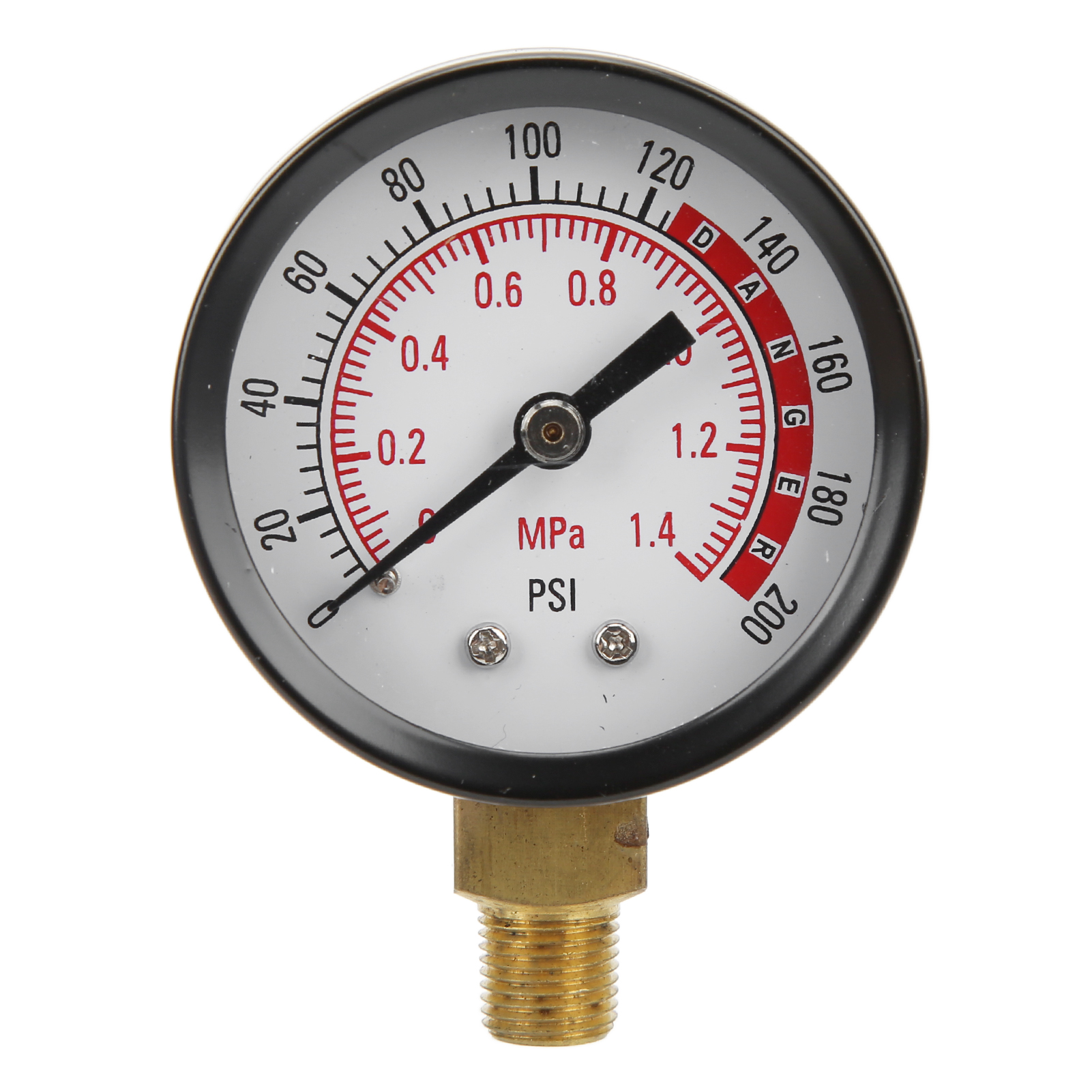 Y50 Radial-manometergerät Mit Kreisförmigem Zifferblatt Für Luft, Öl, Wasser, 1/8 Zoll Npt, 0–1,4 Mpa, 0–200 Psi