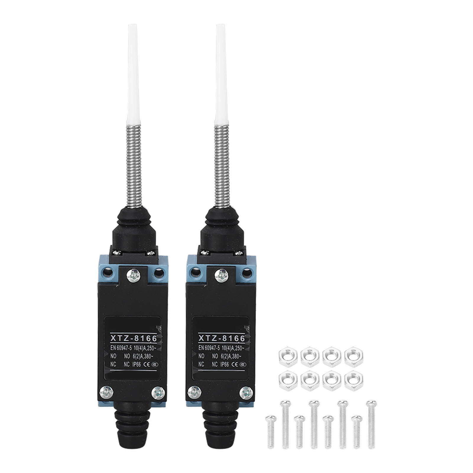 2 Stück Feder-momentan-endschalter, Selbstrückstellend, Ip66, Flexible Spulenstange, Reisen, 250 V, 380 V