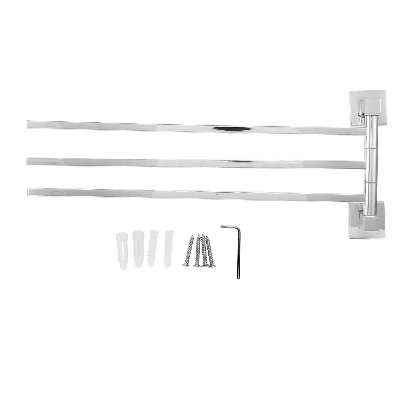 Handtuchhalter Aus Edelstahl, Um 180° Drehbar, Bademantelhalter Für Badezimmer, 3 Stangen