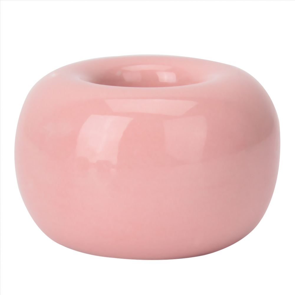 Donut-zahnbürstenhalter Aus Keramik, Neuartige Bonbonfarbe, Niedliche Multifunktionale Basis, Rosa