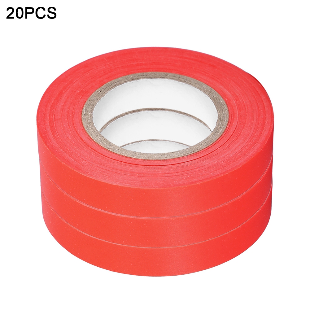 20-teiliges Set Elastisches Anti-aging-gartenband Für Traubenbaum-tomaten-gurken-pflanze (rot)