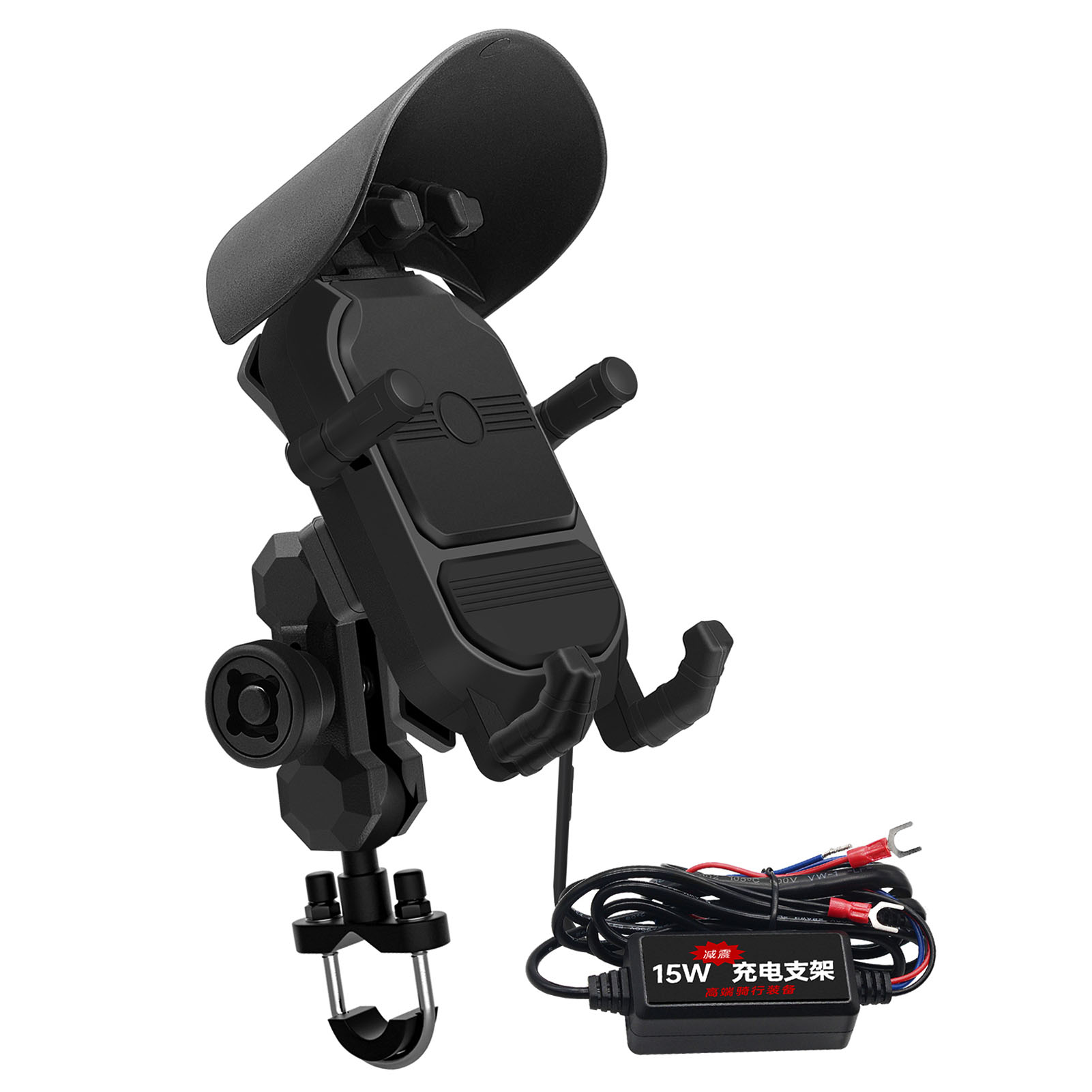 Motorrad-telefonhalterung, 15 W, Kabelloses Schnellladen, Stoßdämpfung, Verstellbar, Passend Für Ninja 250 300 400 650