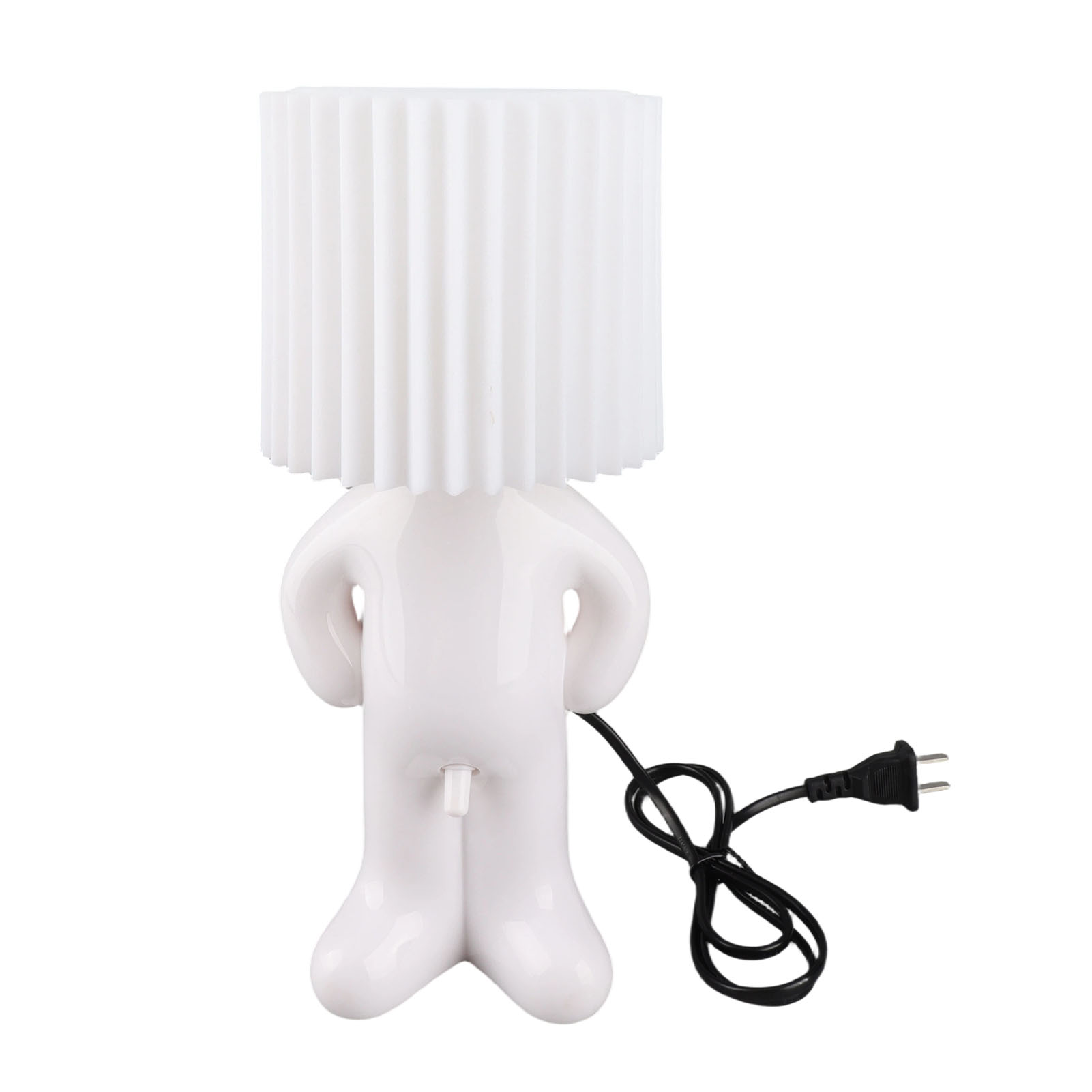 Designer-nachttischlampe Aus Kunststoff Mit Originellem Schalter, Warmem Licht, 31 Cm Durchmesser, 1,13 M Kabel, Verspielte Und Moderne Inneneinrichtung