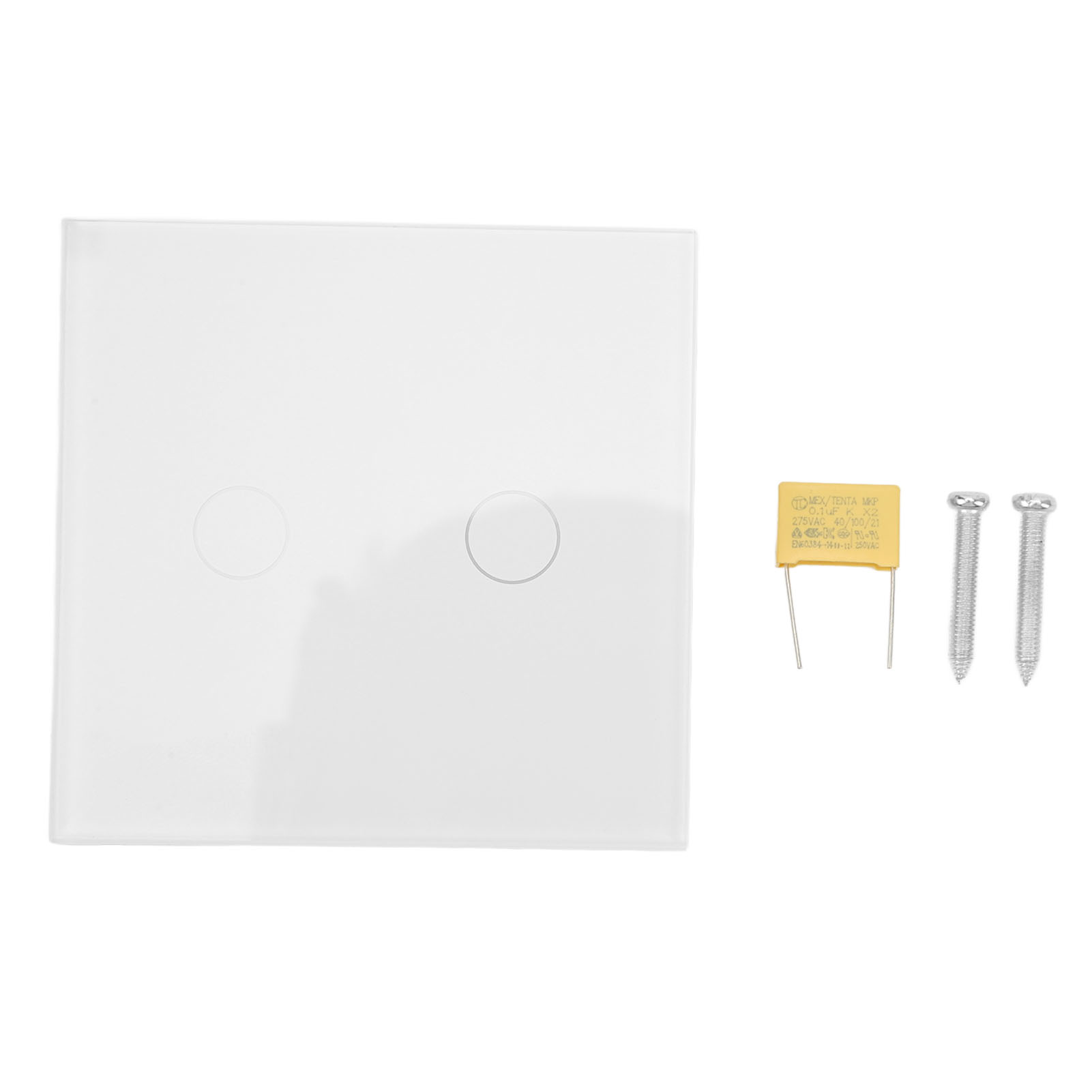 2-wege-touch-wandschalter – [marke] – Standardmodell – Elegantes Weißes Design Aus Robustem Abs, Einfache Installation Für Moderne Und Stilvolle Wohnraumbeleuchtung