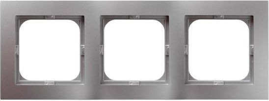 Rahmen Ospel As 3-gang Ip20 Silber