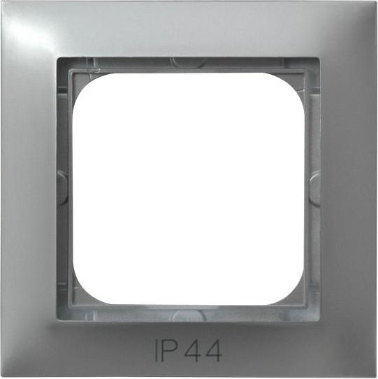 Impresja Einzelrahmen Für Ip44-schalter Silber Rh-1y/18