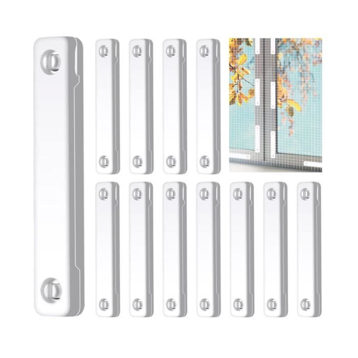 Mückenschutz-magnete – Weiß – 12er-set – Magnetbefestigung – Ideal Für Fenster Und Türen