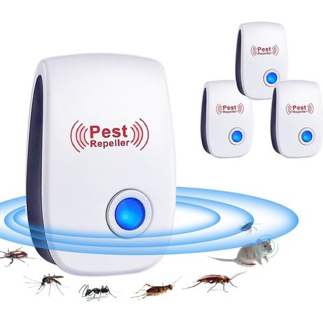Ultraschall-nagetier- Und Insektenabwehrgerät, 4er-packung, Ultraschall-mücken-, Mäuse- Und Rattenabwehrgerät, Elektronisches Insektenabwehrgerät Für Den Innenbereich Gegen Mäuse, Mücken, Kakerlaken,