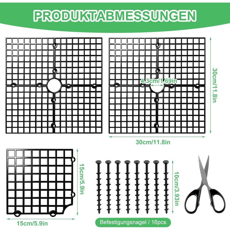 2-teiliges Pflanzenschutzgitter, Katzensicherer Pflanzenschutz, 30 Cm Quadratisches Blumentopfgitter, Umweltfreundlicher Schutz Für Zimmerpflanzen, Ungiftig, Sicher Für Kinder Und Haustiere