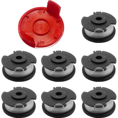 Ein-hell Ge-ct 18/28 Li Ersatz-trimmerfadenspule Für Ein-hell Ge-ct 18/28 Li Tc Freischneider, Nylon, 4,9 M Lang, 1,6 Mm Durchmesser (7 Spulen + 1 Kappe)