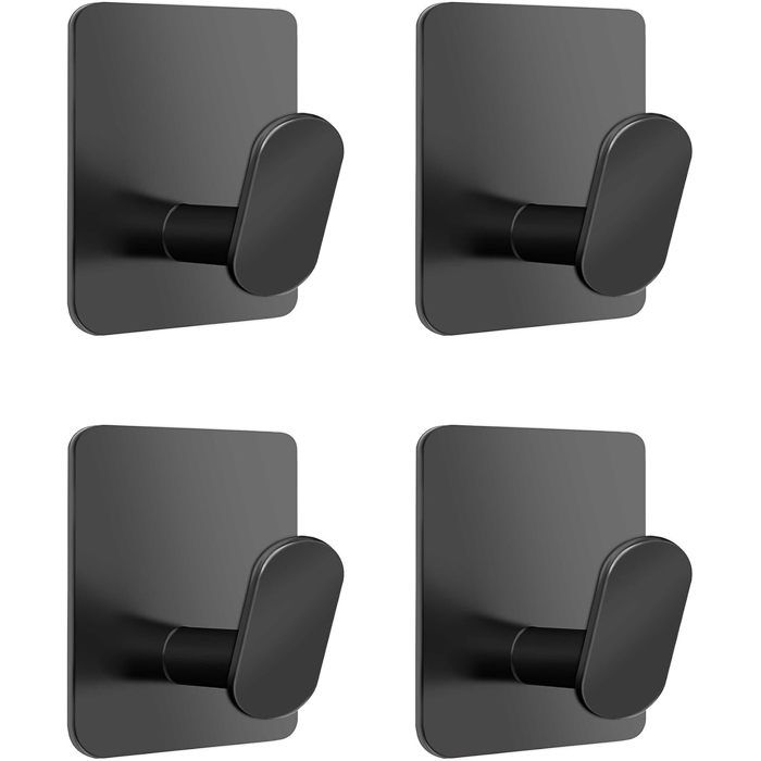 4 Stück Selbstklebende Haken, Wandhaken Für Handtücher Im Badezimmer, Selbstklebende Kleiderhaken, Ohne Bohren, Für Wohnzimmer, Schl