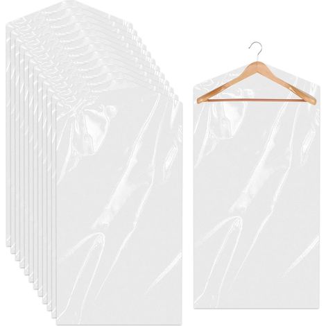 20 Stück Kleidersäcke, Transparente Kleidersäcke Aus Kunststoff Für Anzüge, Staubdichte Kleidung, Reinigungssäcke Für Blazer, Hemden (60x90 Cm)