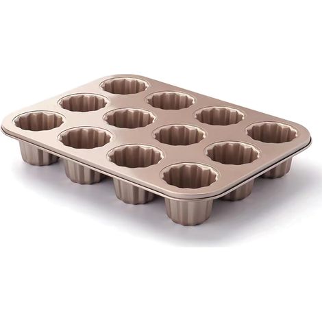 Canelé-form Aus Antihaftbeschichtetem Kohlenstoffstahl, Gold