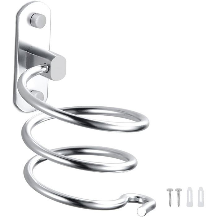 Wandhalterung Aus Aluminium Für Haartrockner, Mit Kabelführung, Ideal Für Küche Und Bad.