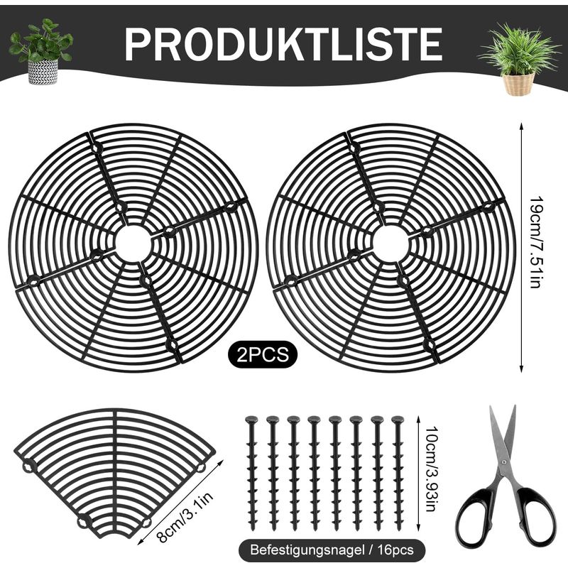 2-teiliges Pflanzenschutzgitter, Katzensicher, 19 Cm Blumentopf, Umweltfreundlicher Schutz Für Zimmerpflanzen, Ungiftig, Sicher Für Kinder Und Haustiere