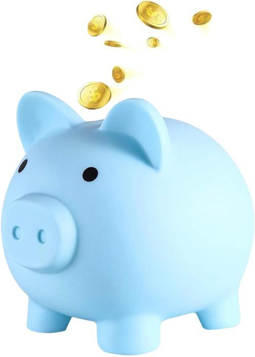 Unzerbrechliches, Dekoratives Sparschwein Mit Drehbarem Deckel Am Boden Und Großem Fassungsvermögen.