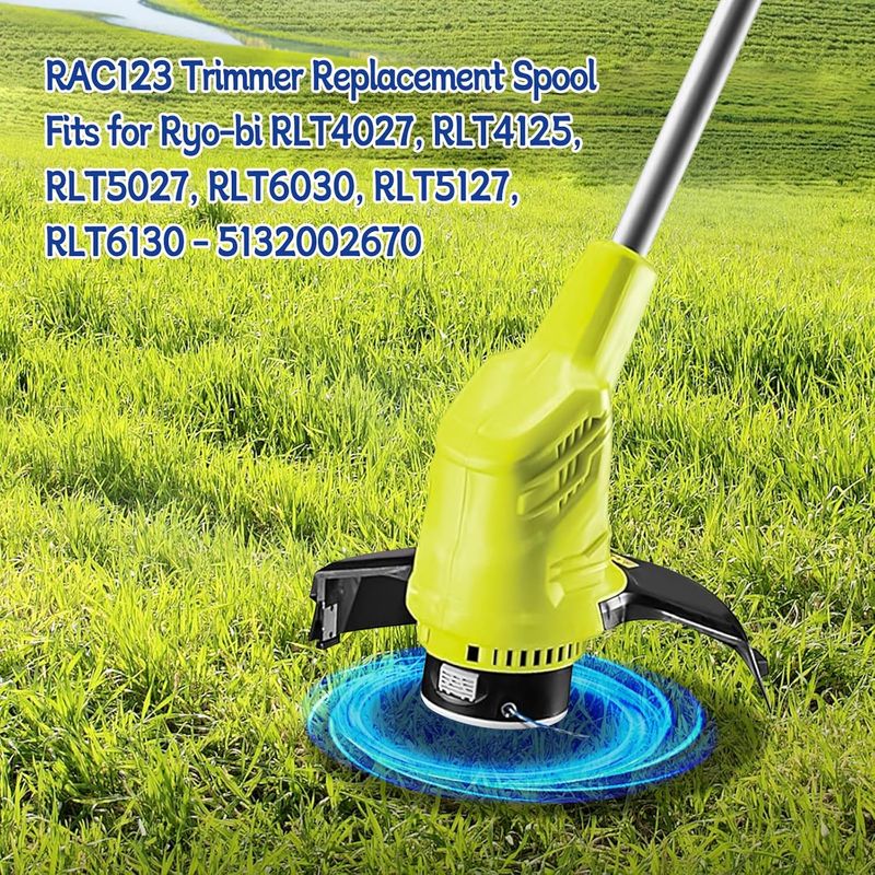 Fadenspule Für Ryobi Rac123 5132002670 Freischneider, 1,6 Mm X 8,3 M Ersatzfadenspule Für Rlt4027 Rlt4125, Rlt5027, Rlt6030, Rlt5127, Rlt6130 (8 Spulen + 2 Abdeckungen)