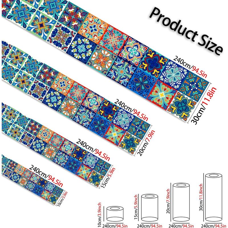 Yx198 Bordüre 10 Cm X 240 Cm Selbstklebende Bordüre Für Die Innendekoration, Einfach Anzubringen