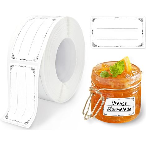 600 Selbstklebende Etiketten Für Gläser, Gefrieretiketten, Blanko-etiketten, Für Gläser, Briefumschläge, Gewürze, Backwaren, Beschreibbar (3 X 5 Cm)