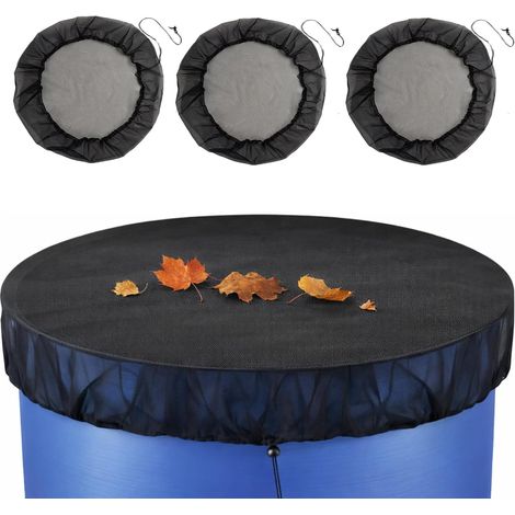 Set Mit 3 Regenwassernutzungsnetzen (je 95 Cm) Mit Kordelzug, Schutz Vor Mücken, Blättern Und Insekten, Strapazierfähiges Schutznetz