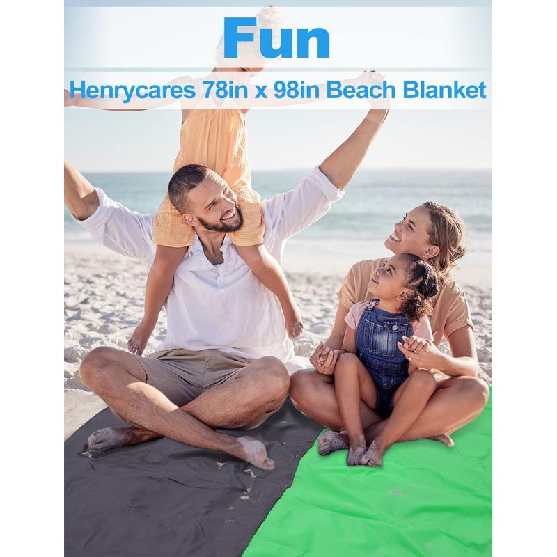 Strandmatte 250 X 200 Cm, Sandabweisend, Große Wasserdichte Und Kompakte Stranddecke Für Camping, Picknicks Und Reisen
