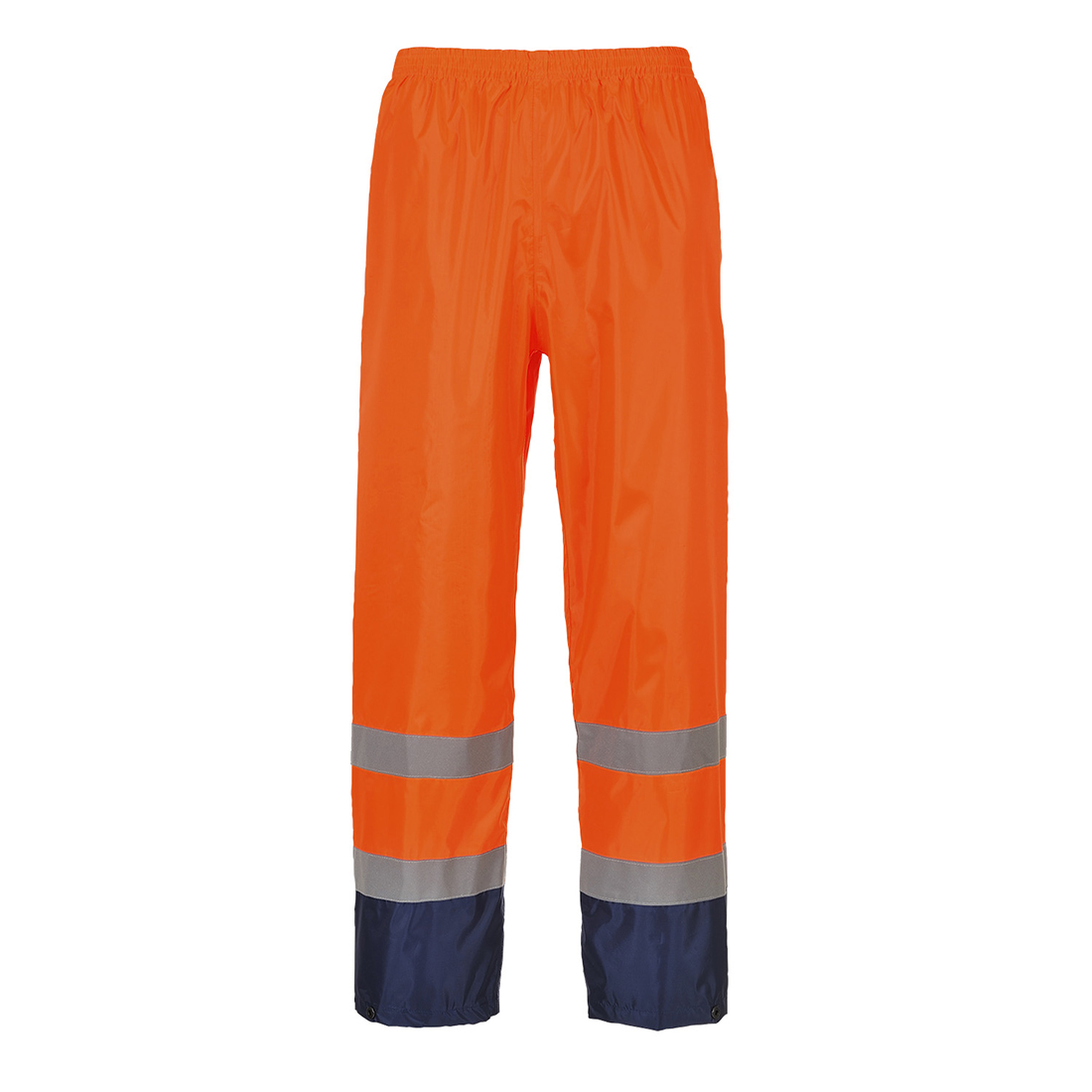Portwest Klassische Kontrast Warnschutz-regenhose Orange/blau Xxxl