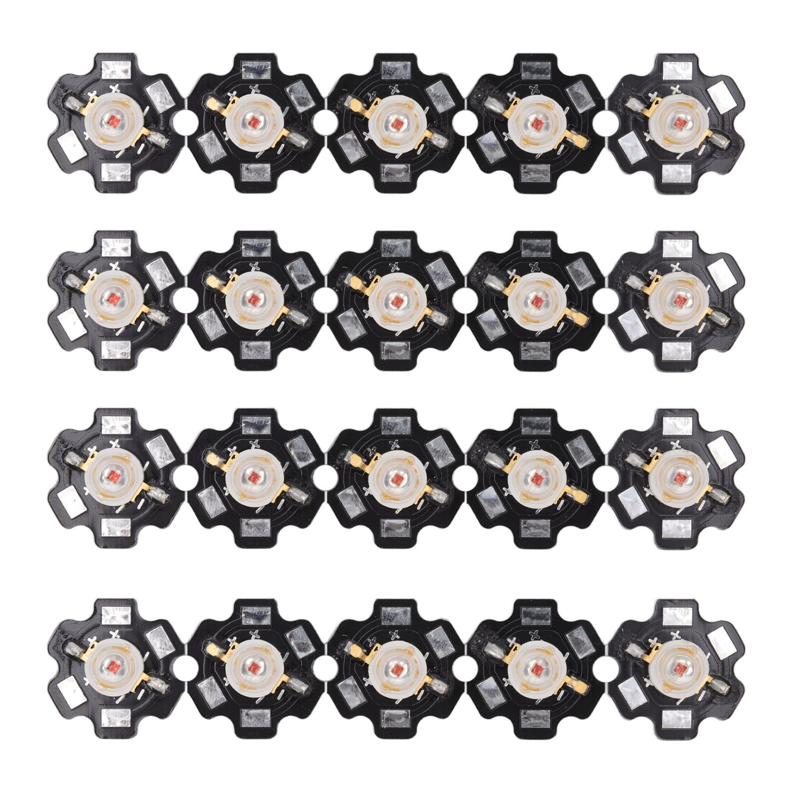 20 Led-chips In Aluminium, Gelbe Leuchtperlen Mit