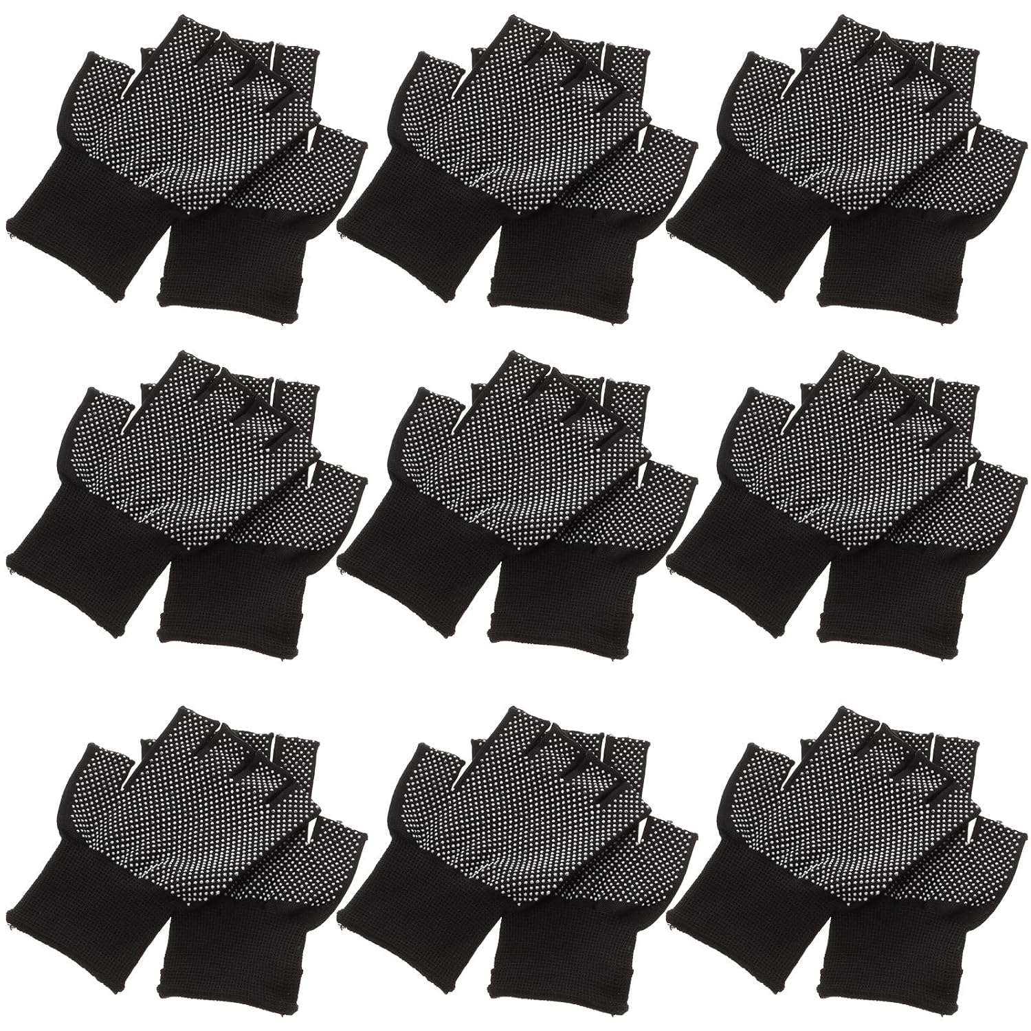 Halbfinger 15 Paar Nylon Rutschfest Schutzhandschuhe Für