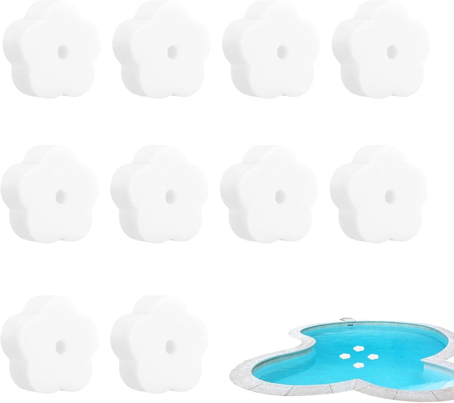 Hot Tub Scum Absorber 10 Stück Schwimmender Absorbierender