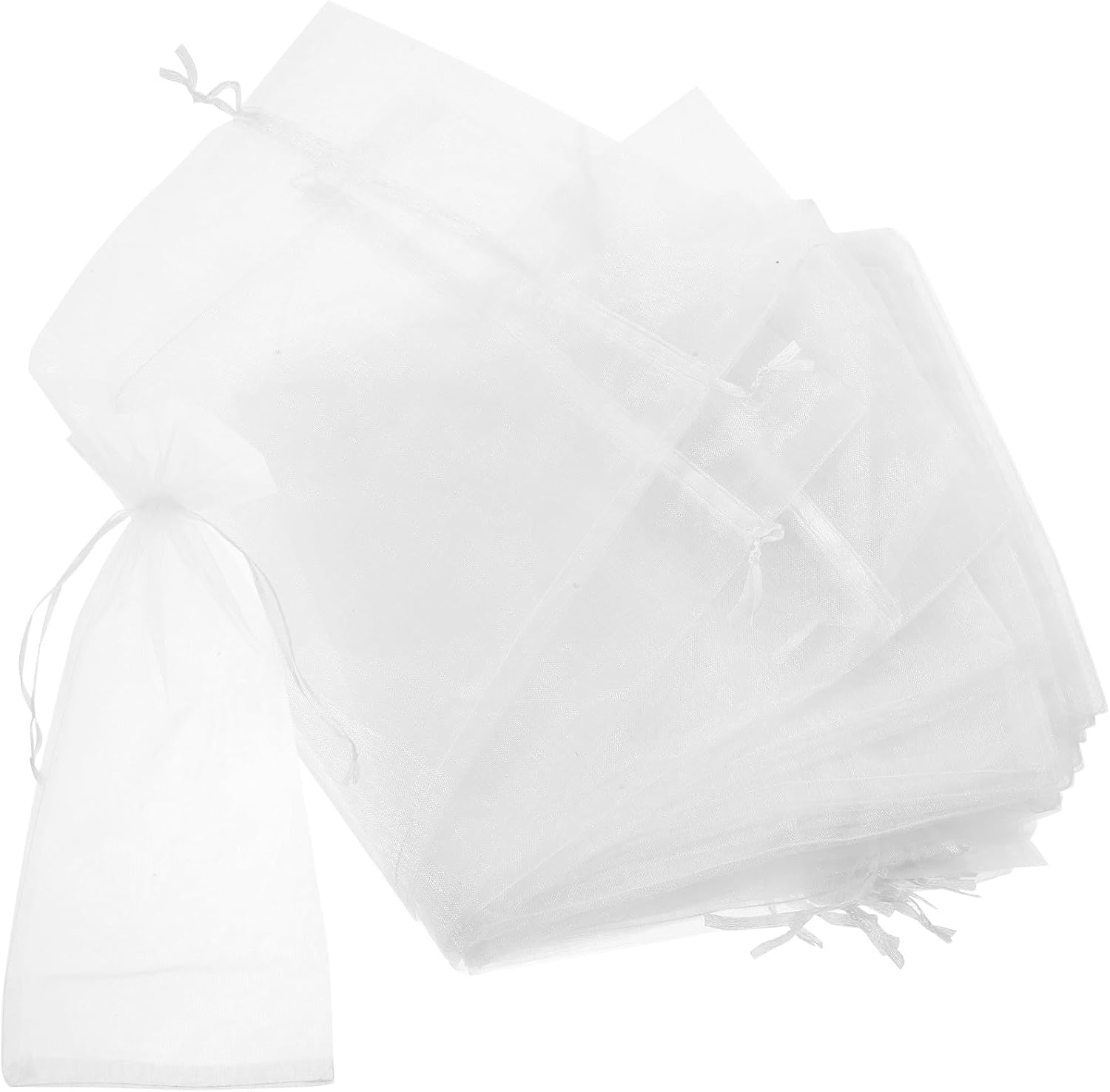 30 Teiliges Set Transparenter Weinnetz Säckchen 14 X 37 Cm