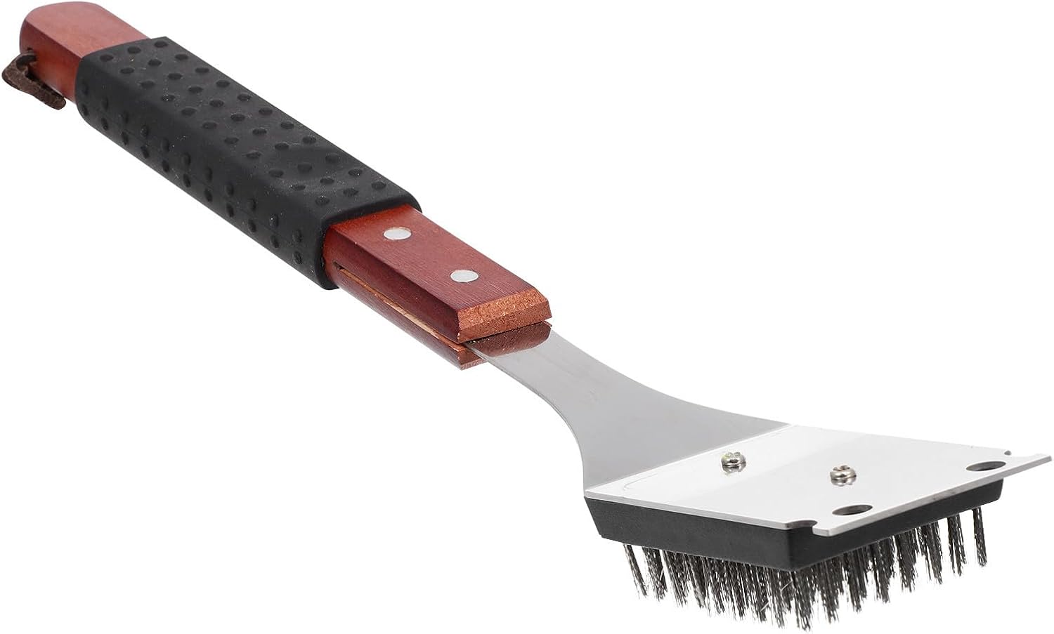 Edelstahl Grillbürste Mit Holzgriff Und Brühschutz