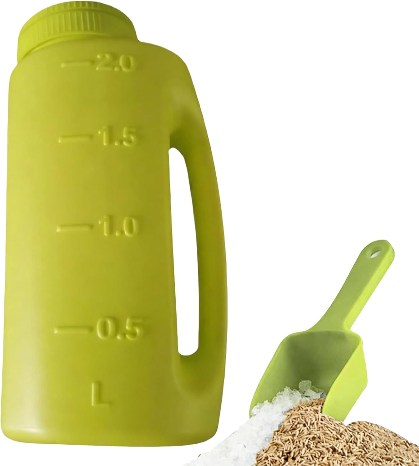 2 L Robuster Saatbehälter Steinsalzstreuer Dünger Sand Gras