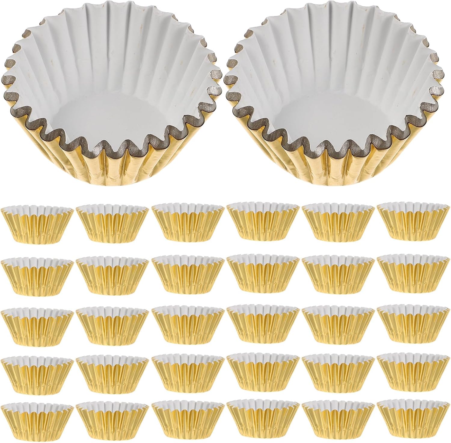 Goldene Mini Cupcake Und Muffin Papierförmchen