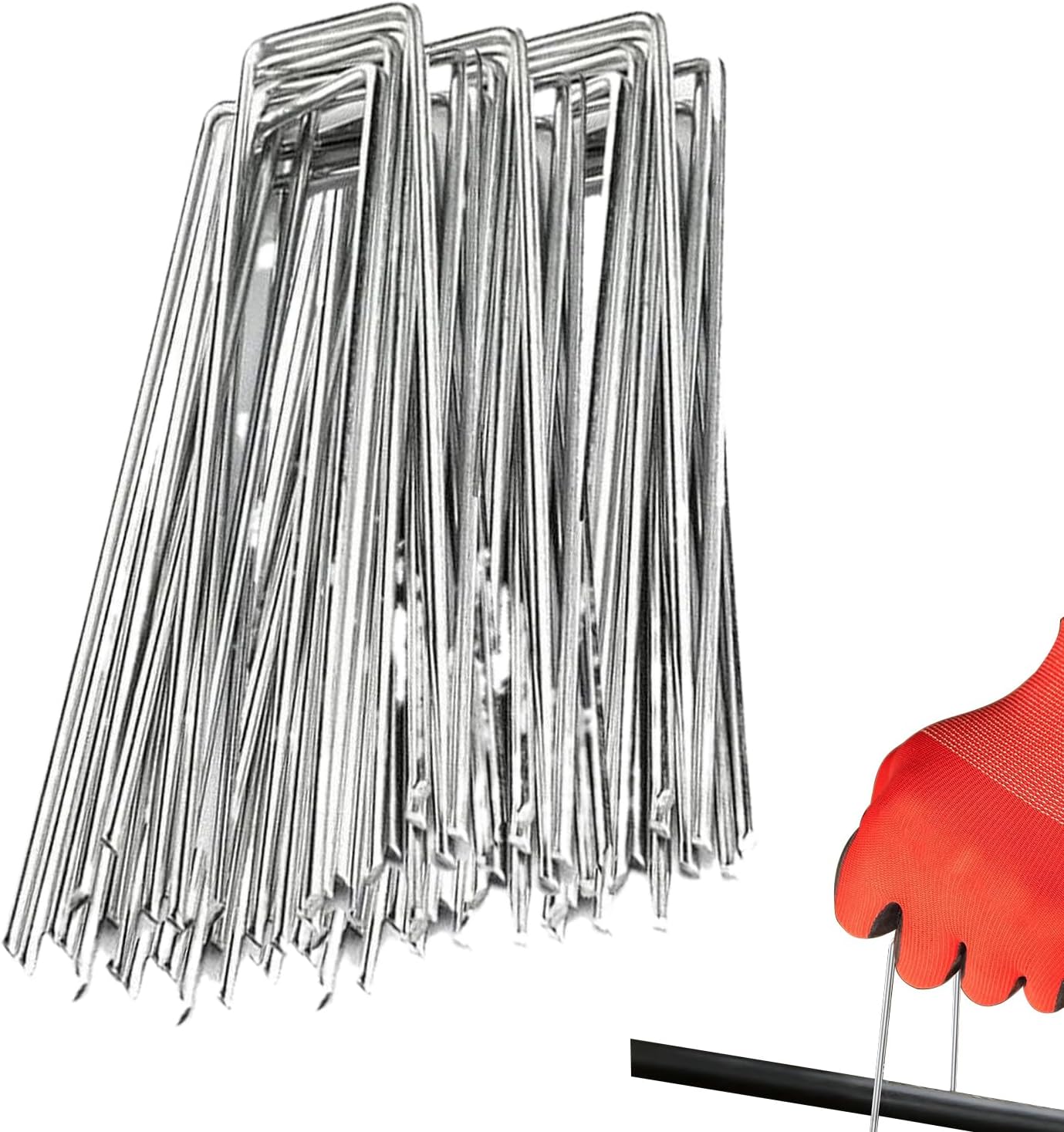 50 Stück U Förmige Heringe 15 Cm Lange Verzinkte Und Stabile