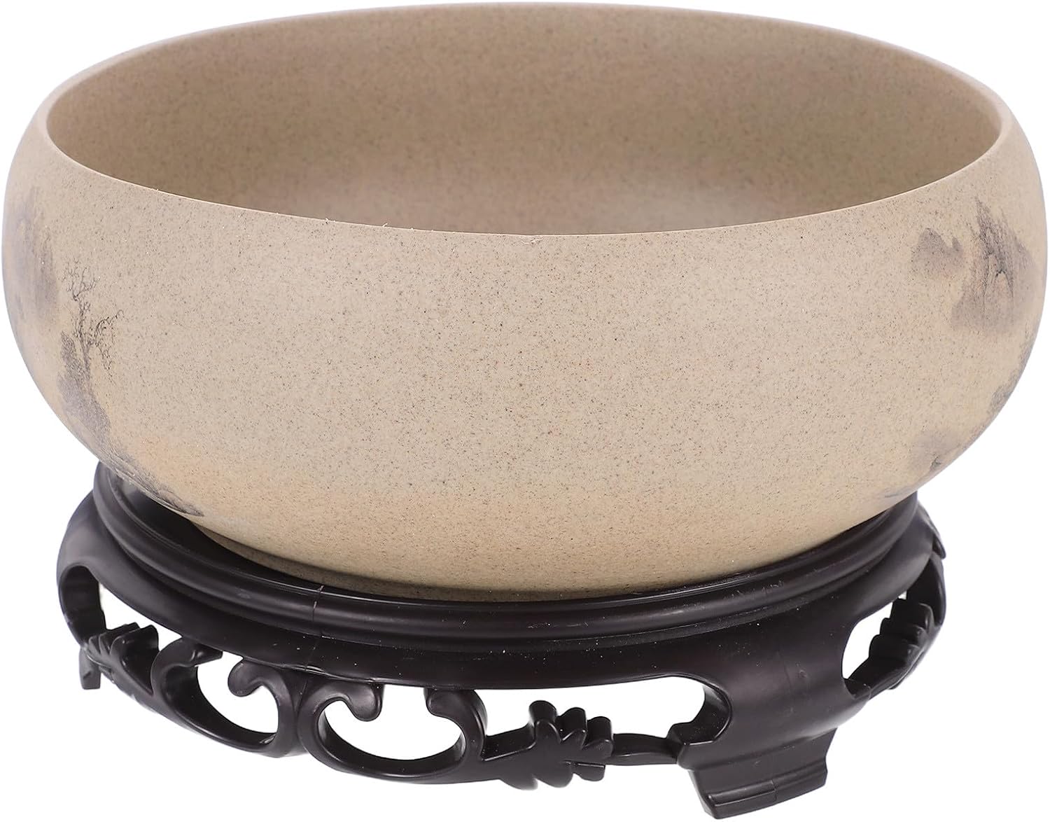 Keramik Wasserpflanzgefäß Pflanzschale Mit Sockel Rundes