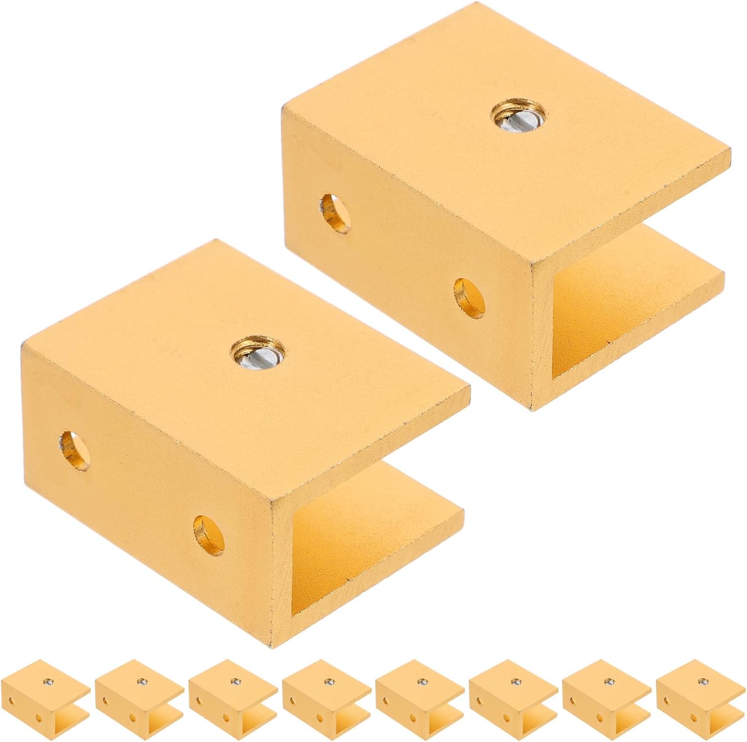 Quadratische Glasregalhalterungen In Goldoptik Robuste