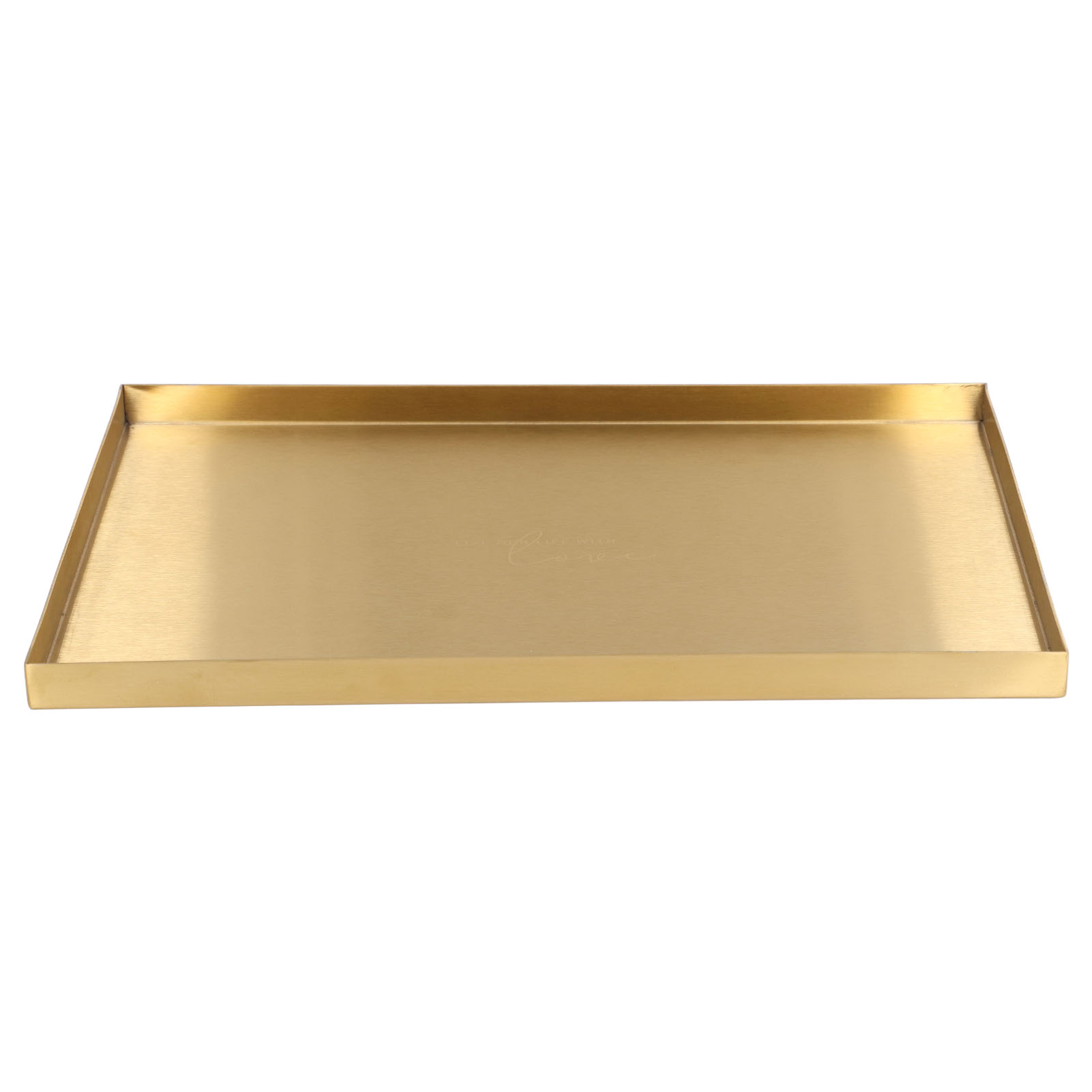 Moderner Rechteckiger Ausstellungsständer Aus Goldfarbenem Metall
