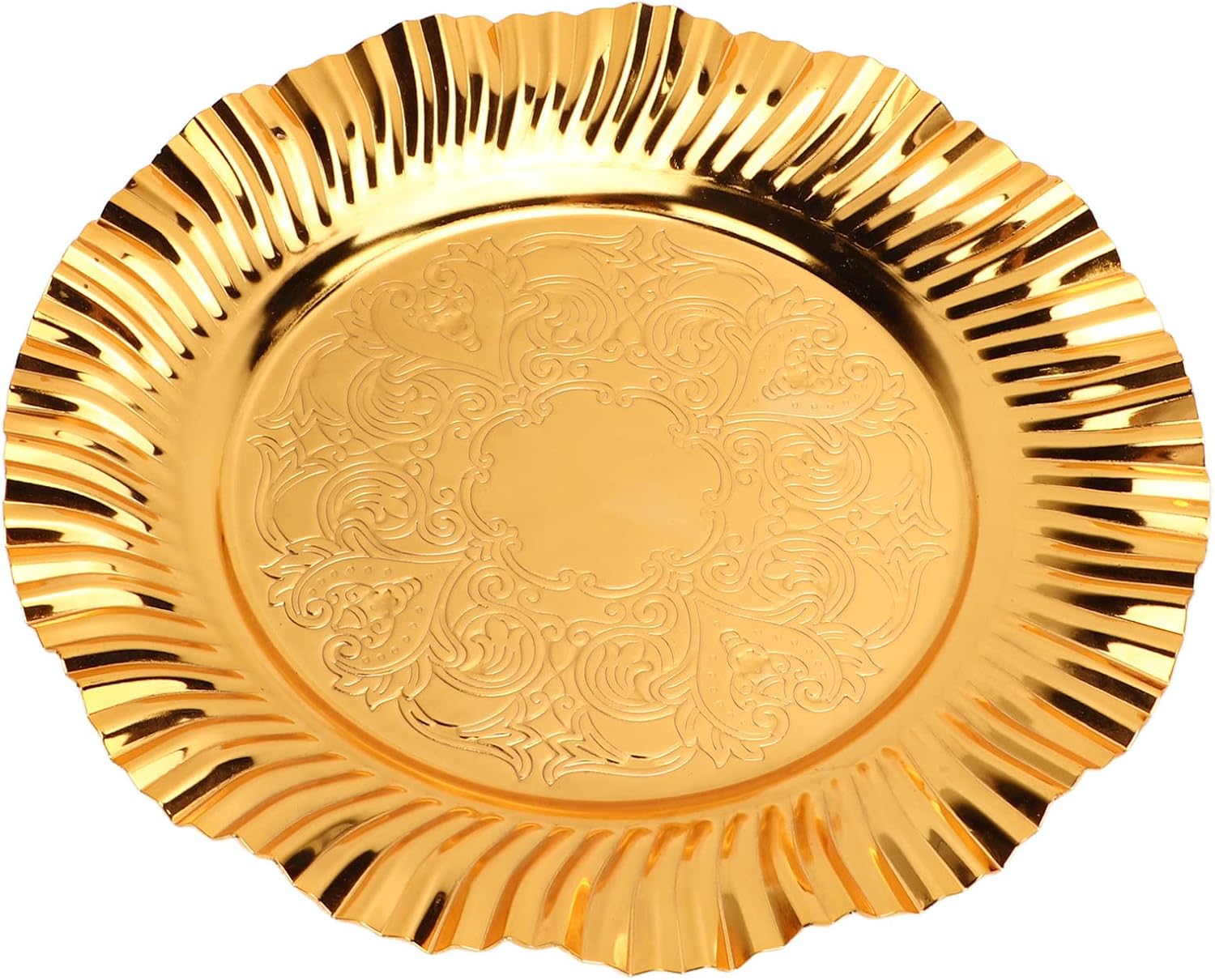Goldenes Tablett 20 Cm Großes Dekoratives Edelstahltablett