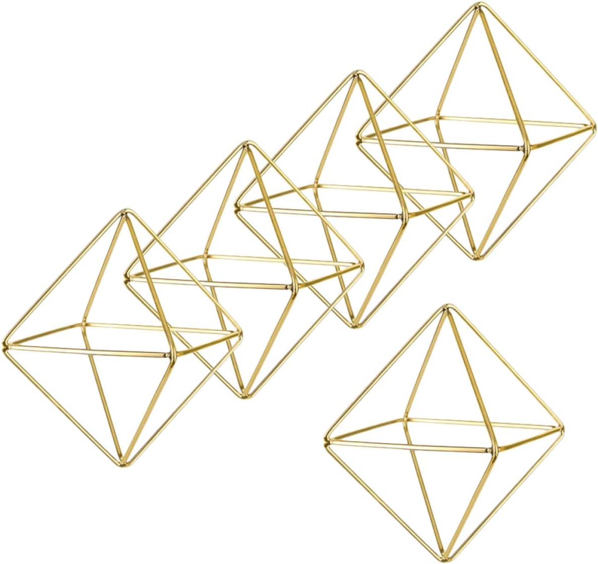 Geometrischer Metall Luftpflanzenständer In Gold 5 Stück
