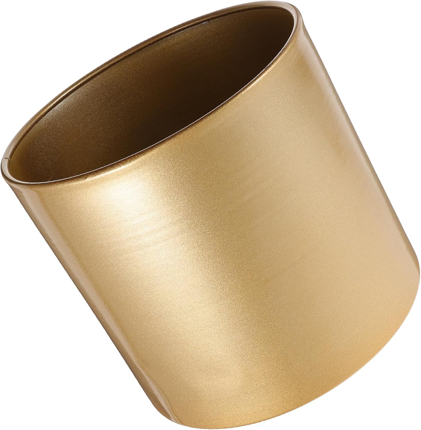 Goldener Eisenblumentopf Für Innen Und Außenbereich Robustes