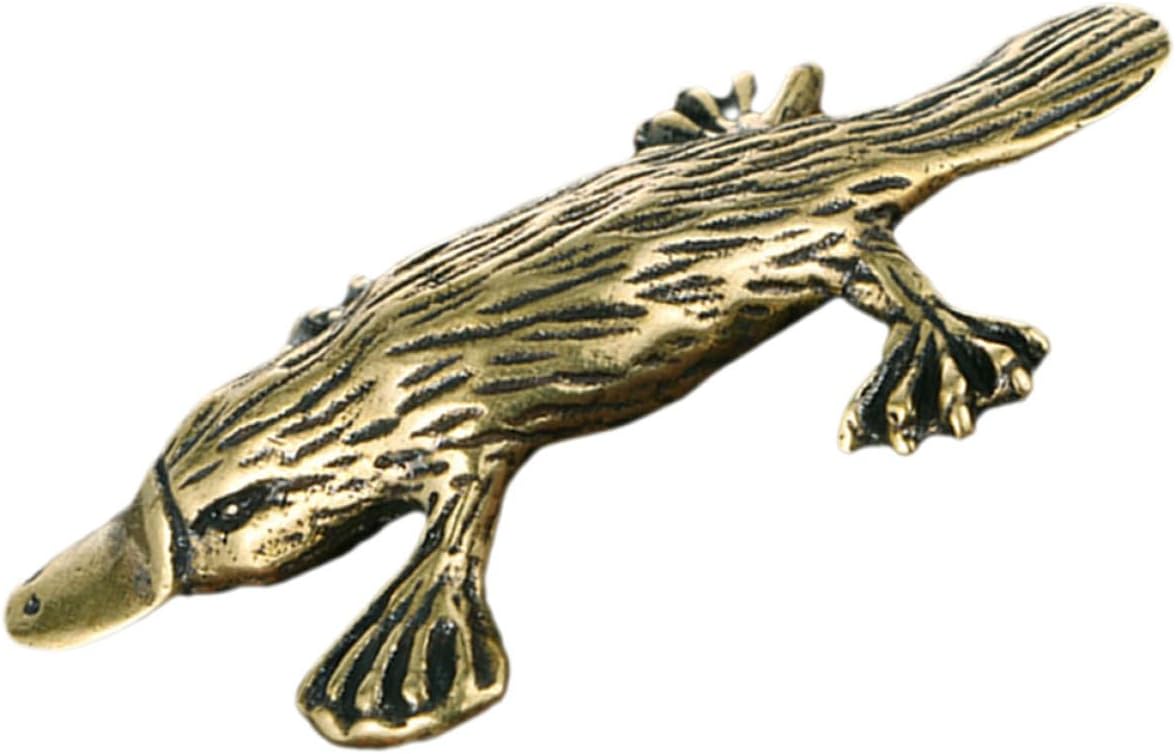 Messing Kunsthandwerksfigur Entenmaul Platyplus Aus Goldenem