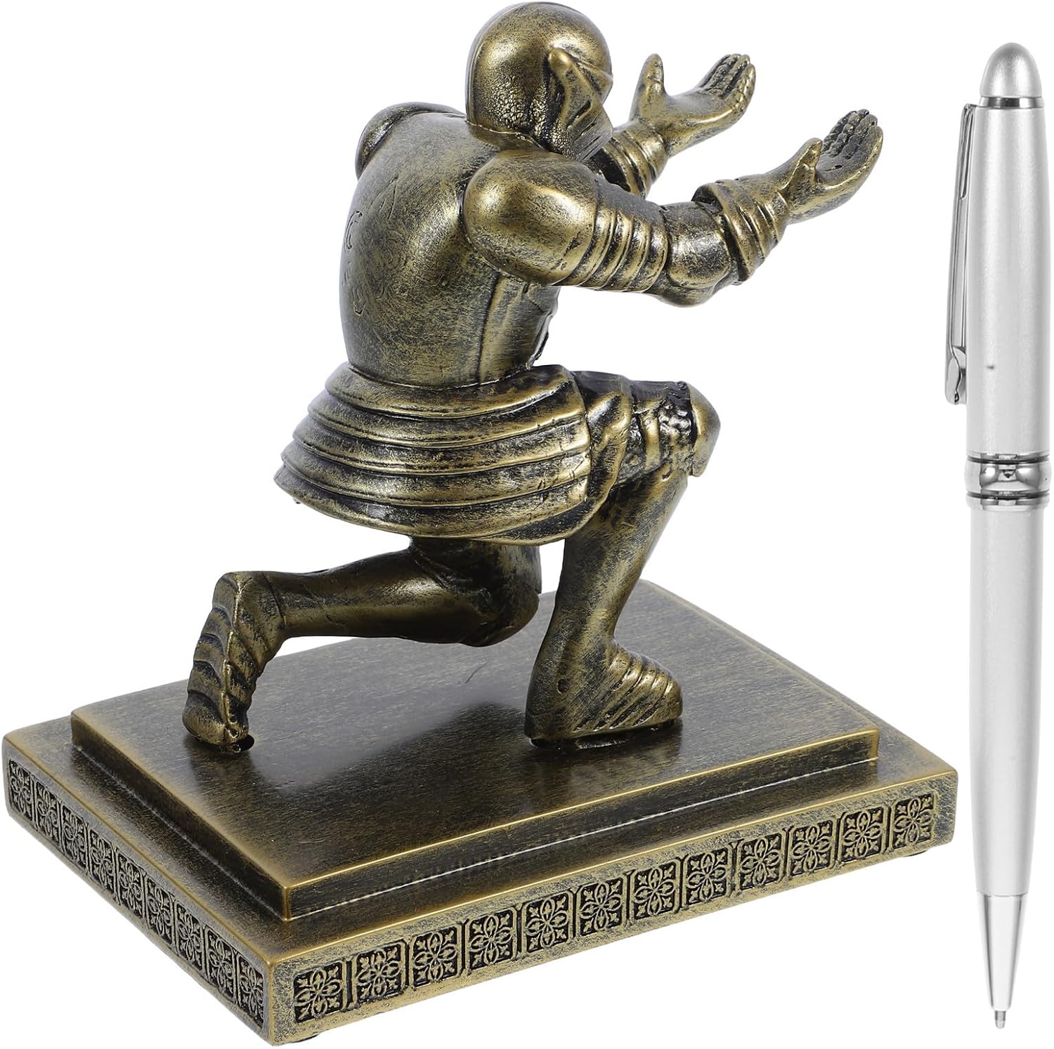 Stiftehalter Ritter Aus Kunstharz In Gold Mit