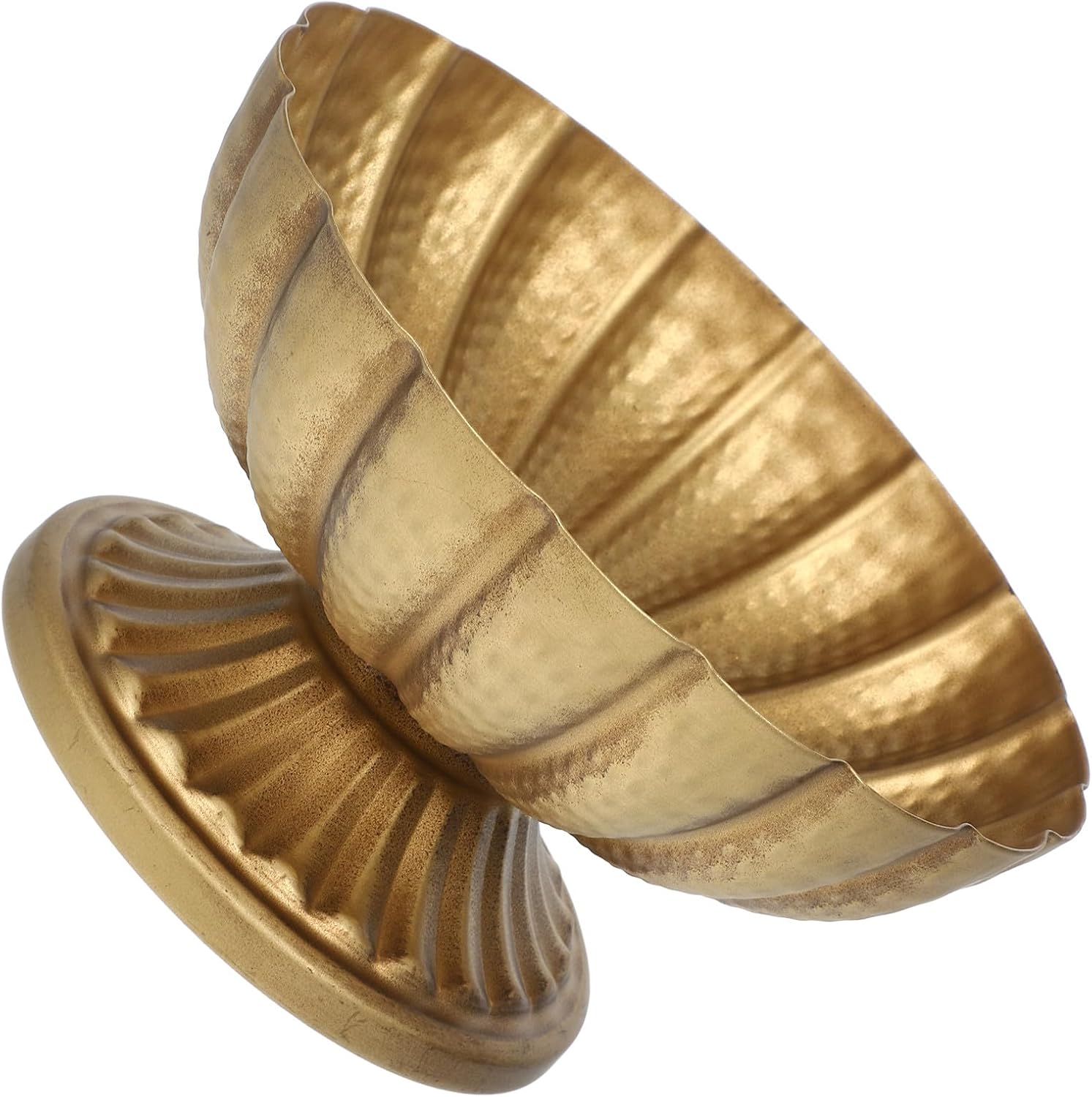 Blumentopf Aus Eisen In Goldener Farbe Mit Stabilem Stand
