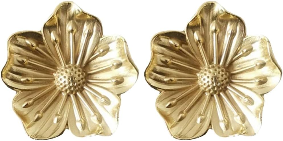 Goldene Blumen Schrankknöpfe Für Küchenschubladen Griffe Aus