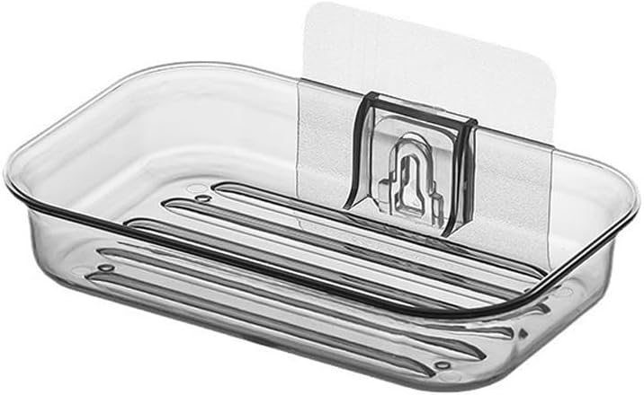 Seifenschale Abtropfschale Ablagefach Box Und Schwamm Grau