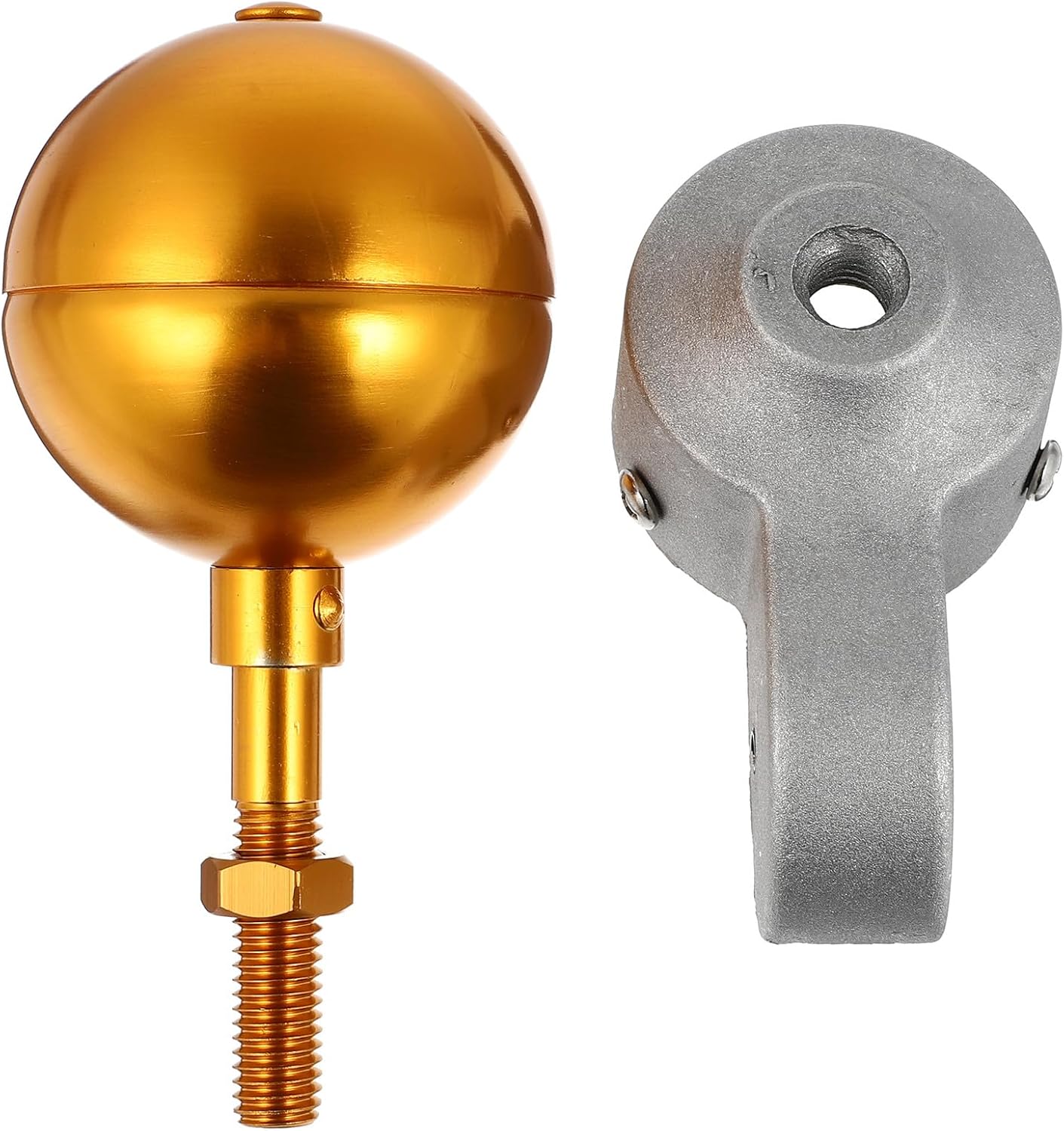 Ornament Aus Aluminiumlegierung Silberne Fahnenmastkugel