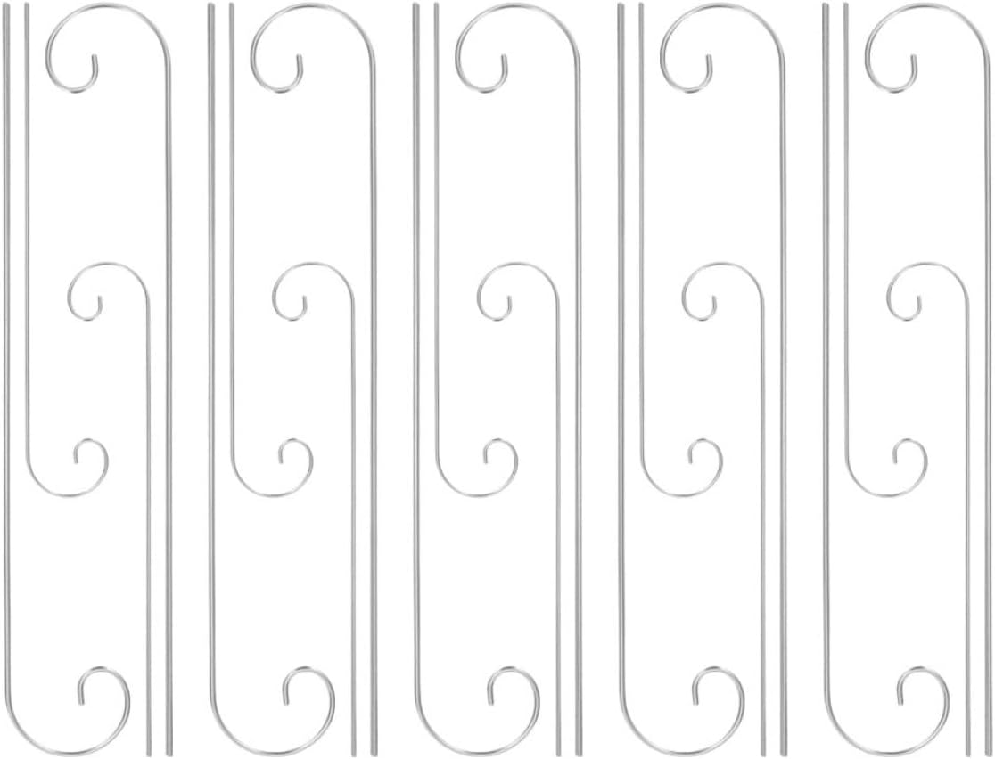 Silberne Gartenstecker Aus Eisen Mit Kunstvollem Hirtenhaken